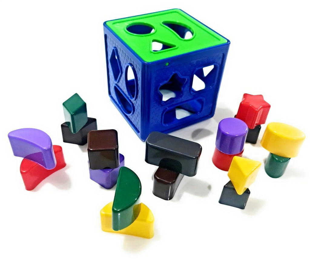 Shape Sorting Cube (18 Shapes) – educational STEM toy for kids at KIDGROWS