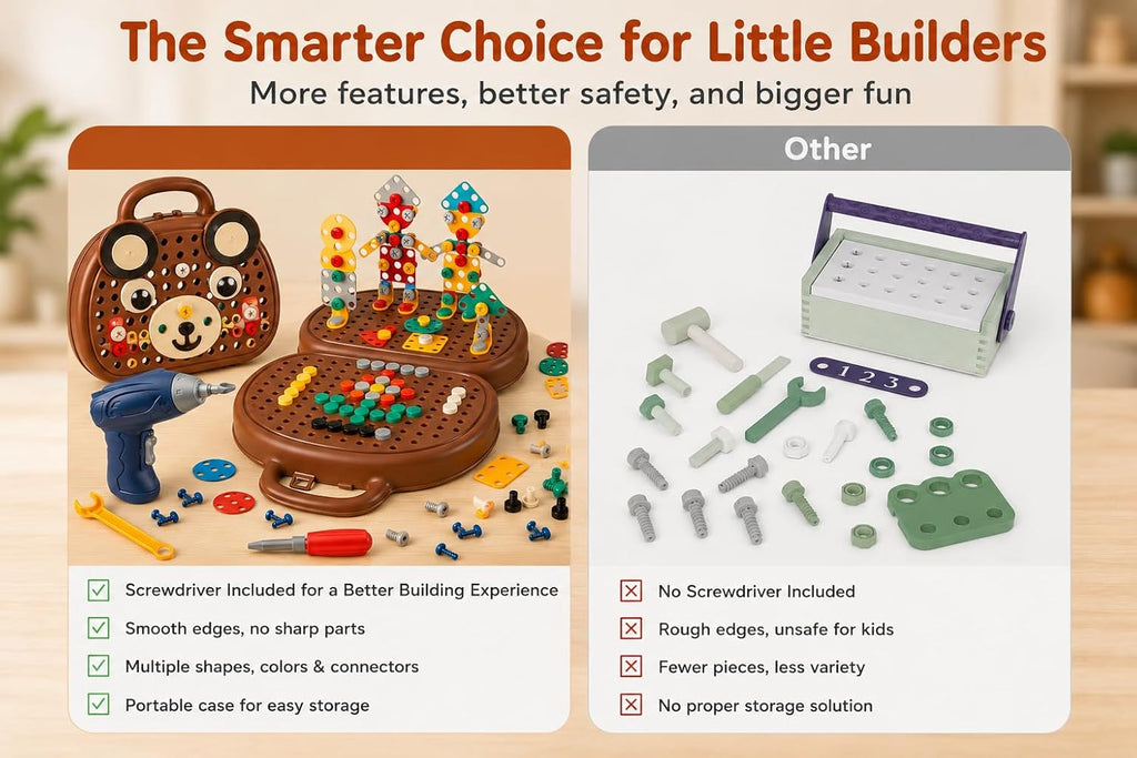 Kids Creative Tool Box Set with Electric Drill – educational STEM toy for kids (view 10)