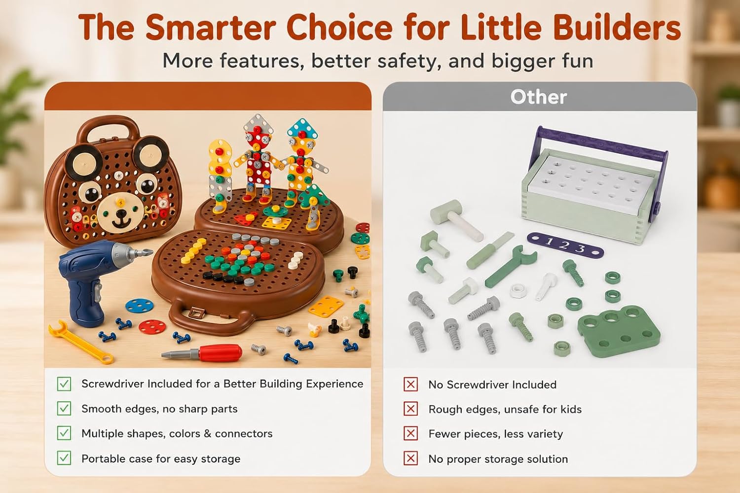 Kids Creative Tool Box Set with Electric Drill – educational STEM toy for kids (view 10)