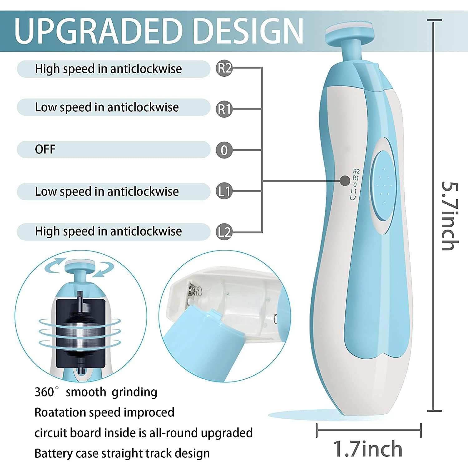 Electric Baby Nail Trimmer – safe, non-toxic baby essential (view 11)