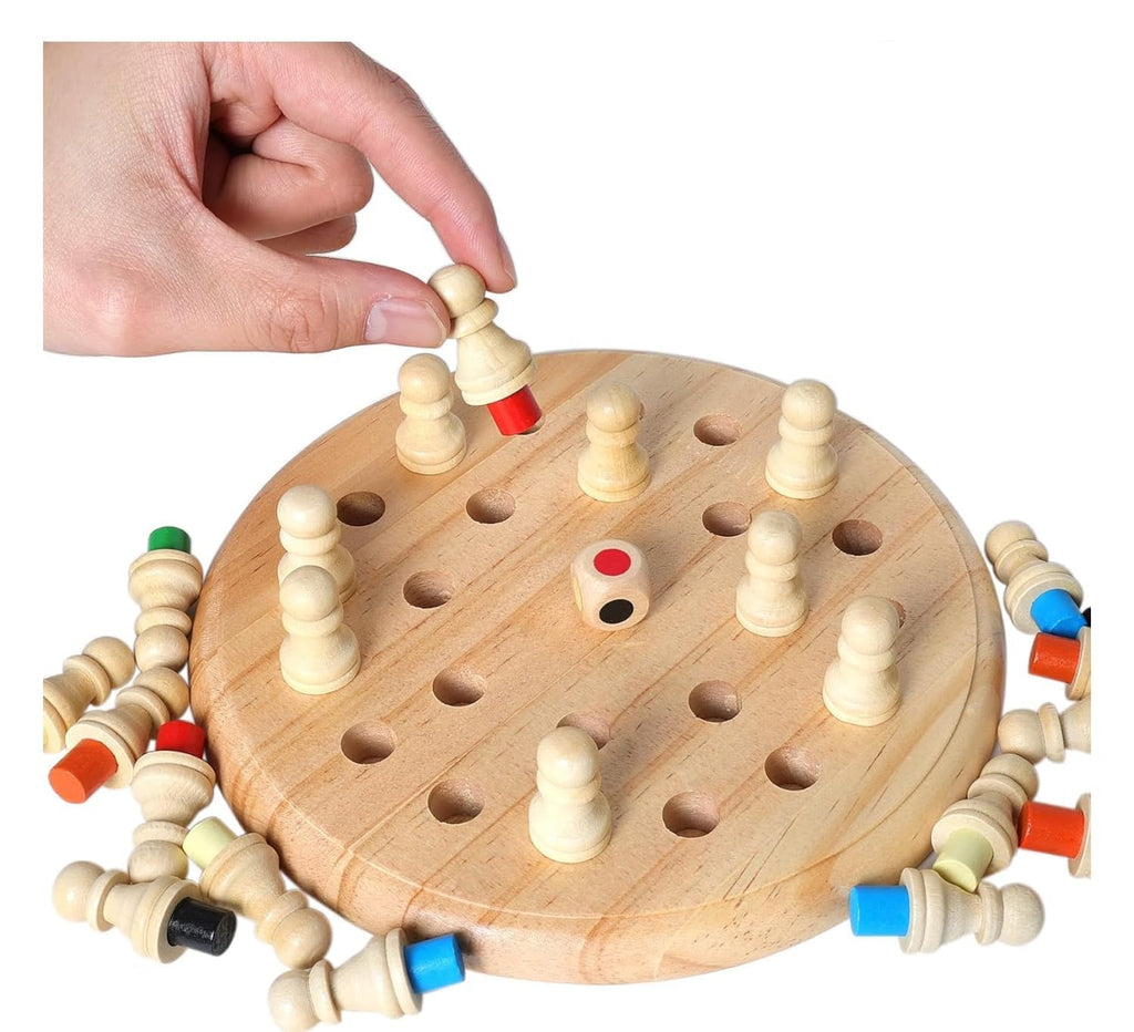 Wooden Memory Match Chess Game – kids puzzle & board game (view 12)