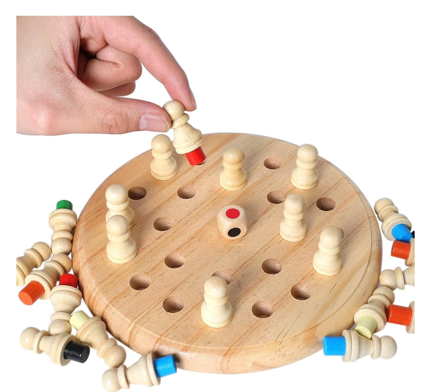 Wooden Memory Match Chess Game – kids puzzle & board game (view 12)