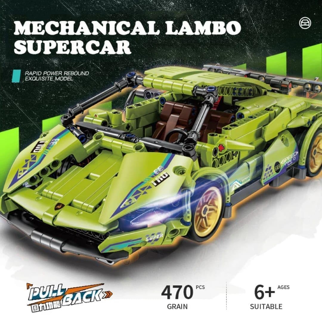 1:18 Racing Car Building Block Set – fun play toy for kids (view 11)