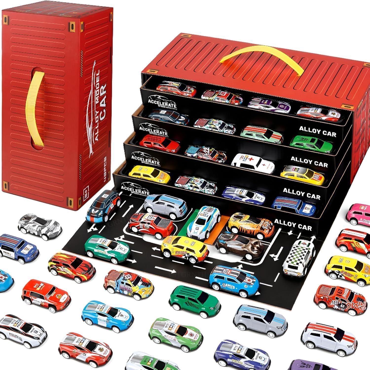 48-Piece Car Container Set – fun play toy for kids at KIDGROWS