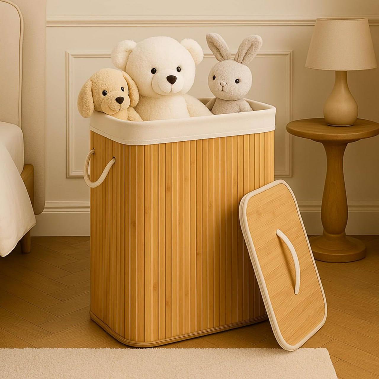 Premium Bamboo Toy Storage – nursery & comfort essential at KIDGROWS