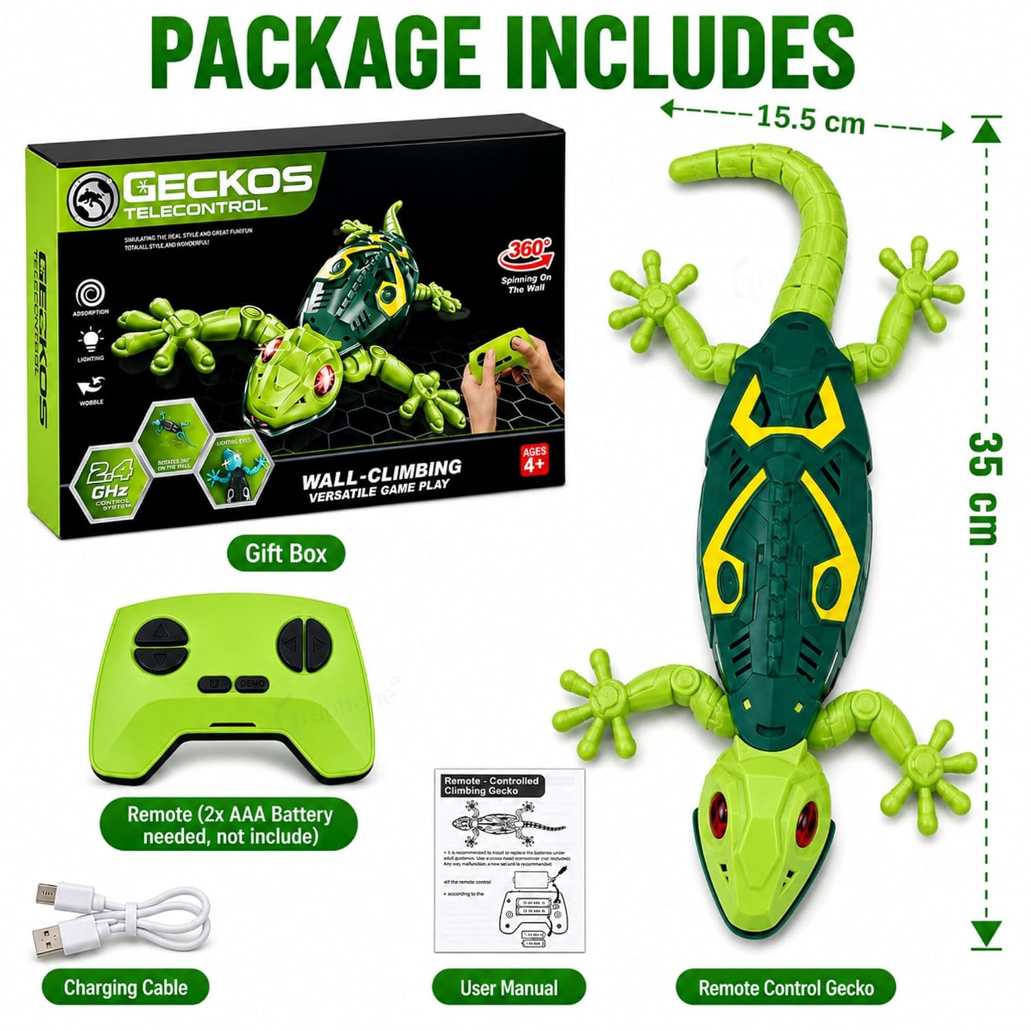RC Wall-Climbing Gecko – fun play toy for kids at KIDGROWS