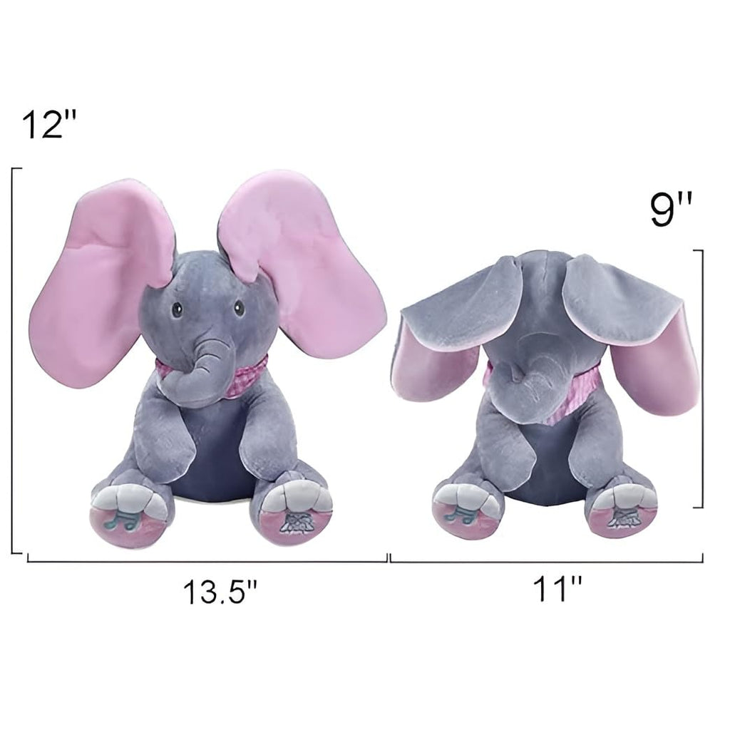 Peek-a-Boo Singing Elephant Plush – Flapping Ears Musical Toy – fun toy for kids (view 2)