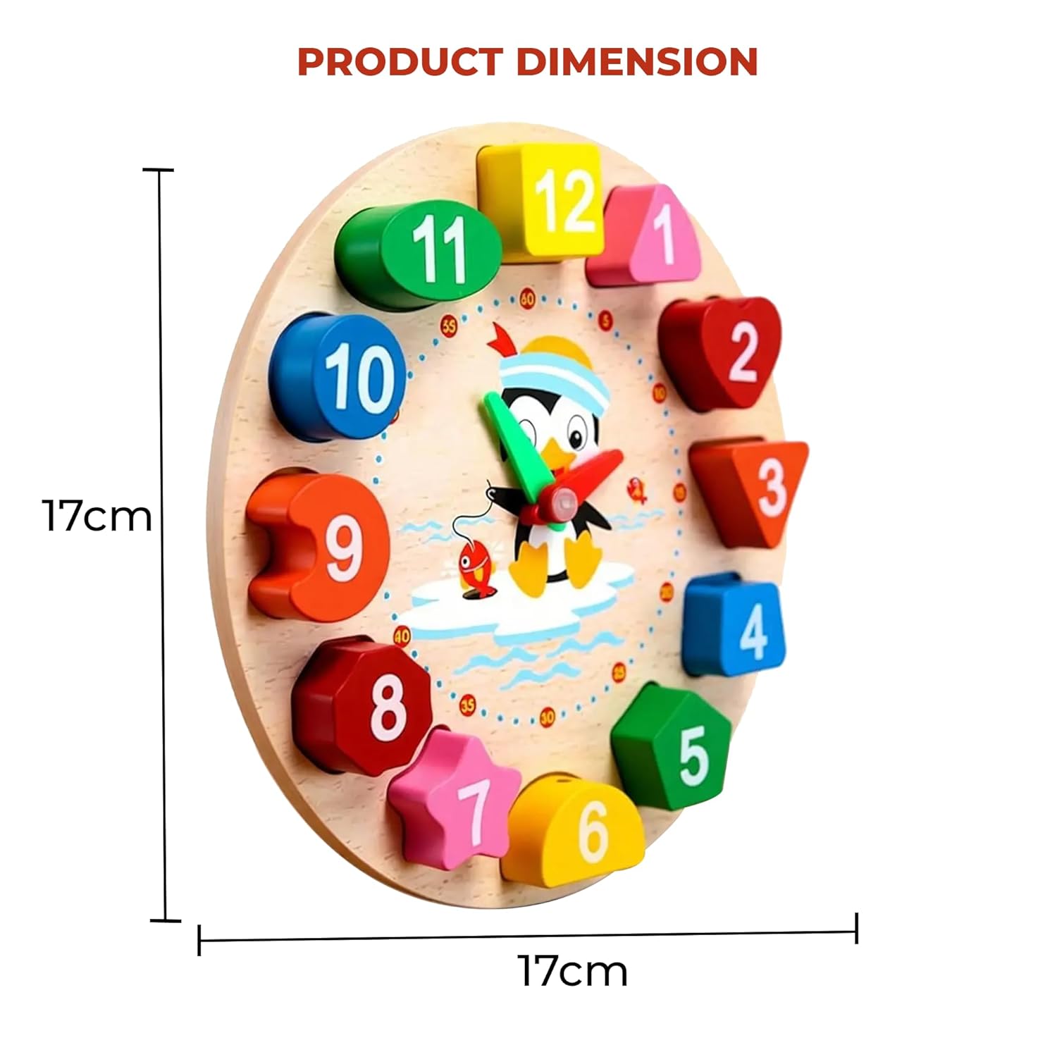 Wooden Shape Blocks – educational STEM toy for kids (view 2)