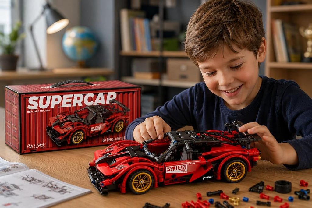 1:18 Racing Car Building Block Set – fun play toy for kids (view 2)