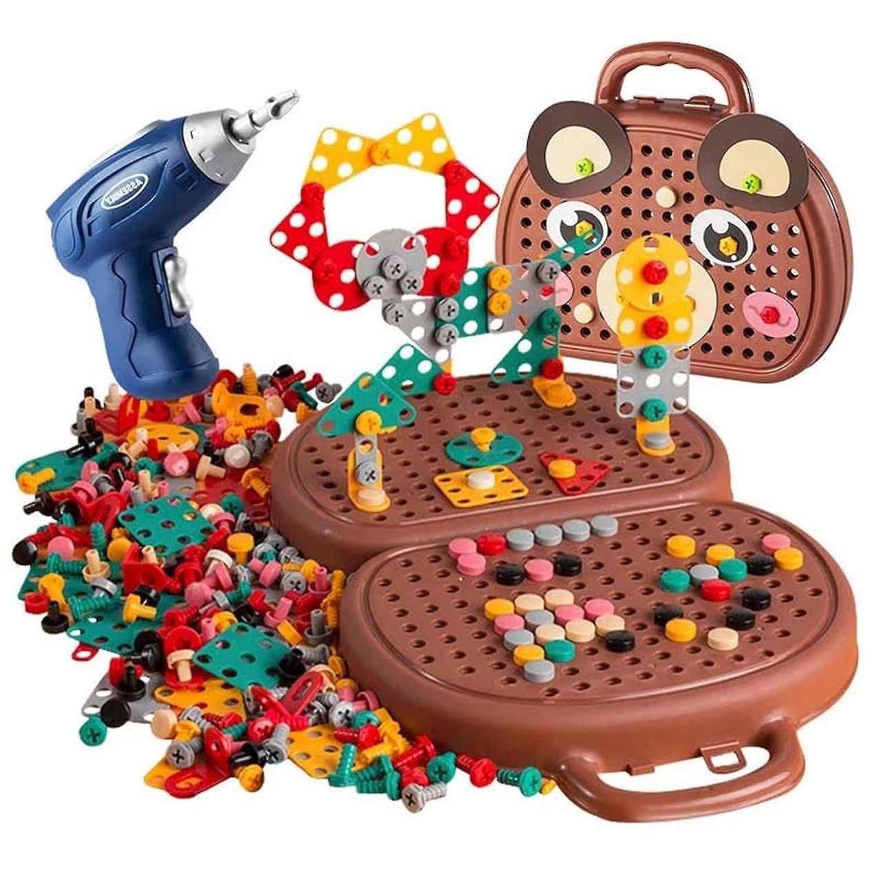 Kids Creative Tool Box Set with Electric Drill – educational STEM toy for kids (view 2)