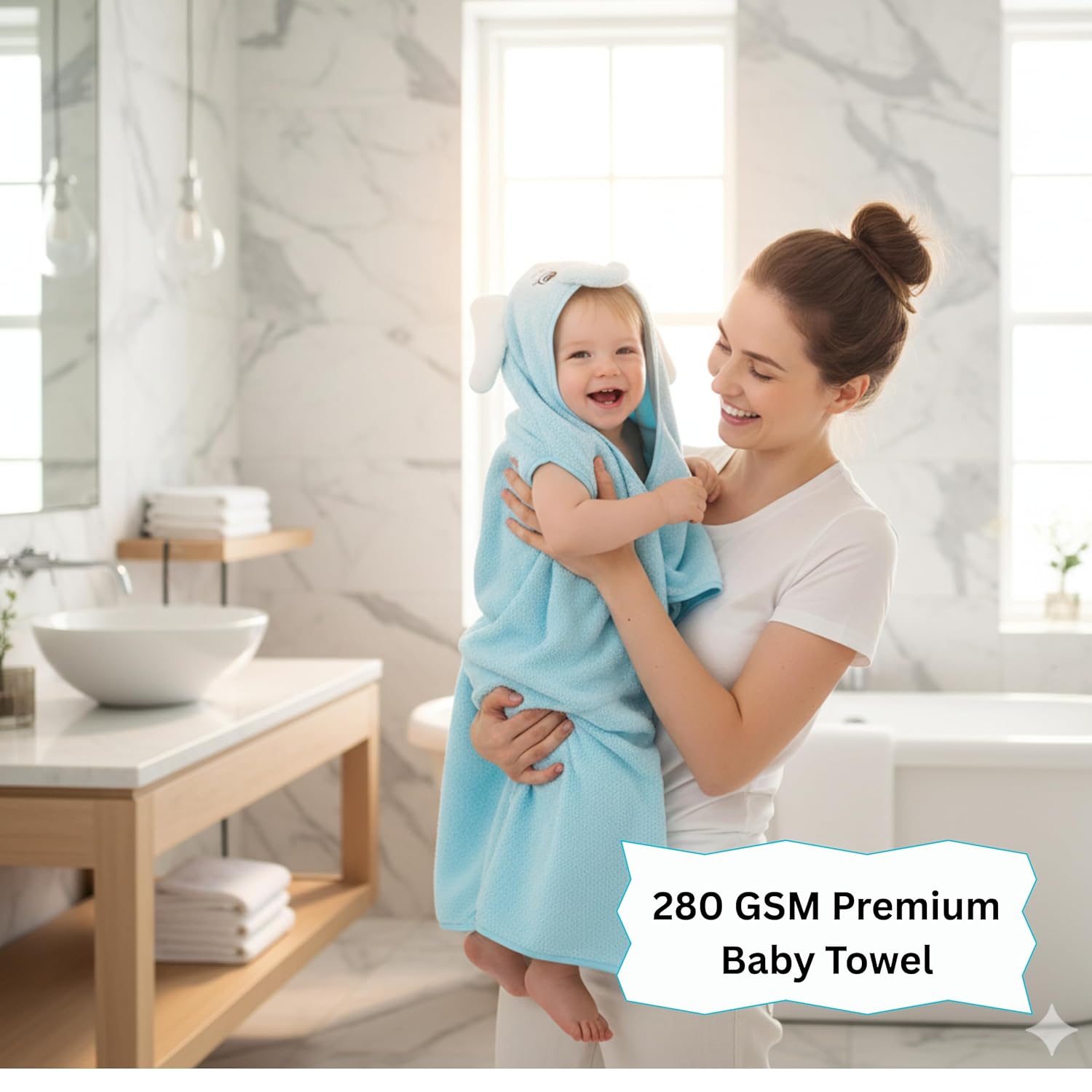 Baby Bath Towel – safe, non-toxic baby essential (view 3)