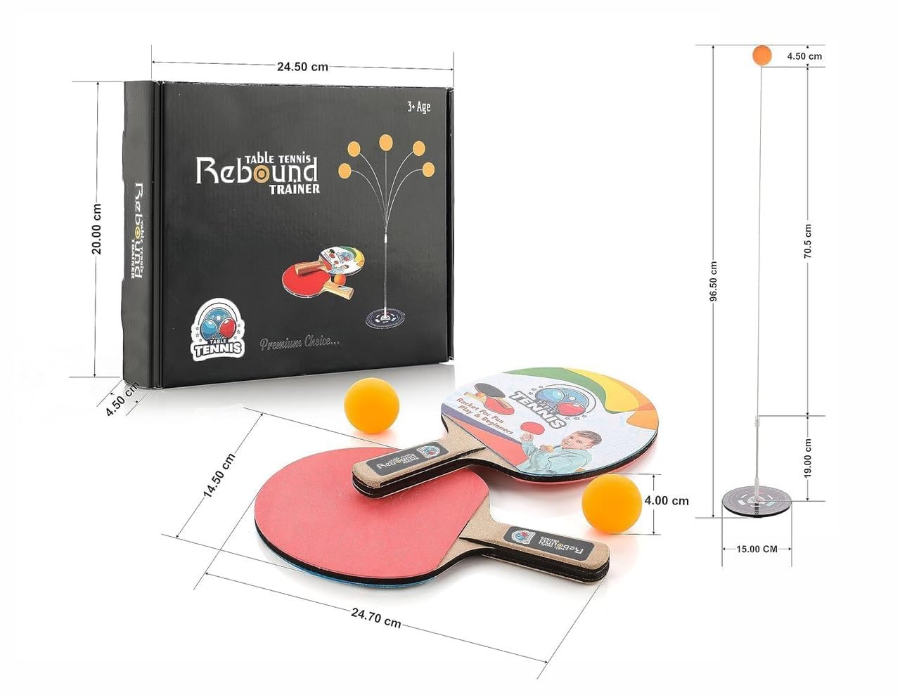 Rebound Rackets & Balls Set – fun play toy for kids (view 4)