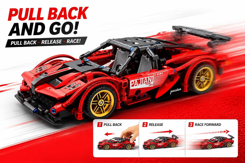 1:18 Racing Car Building Block Set – fun play toy for kids (view 5)