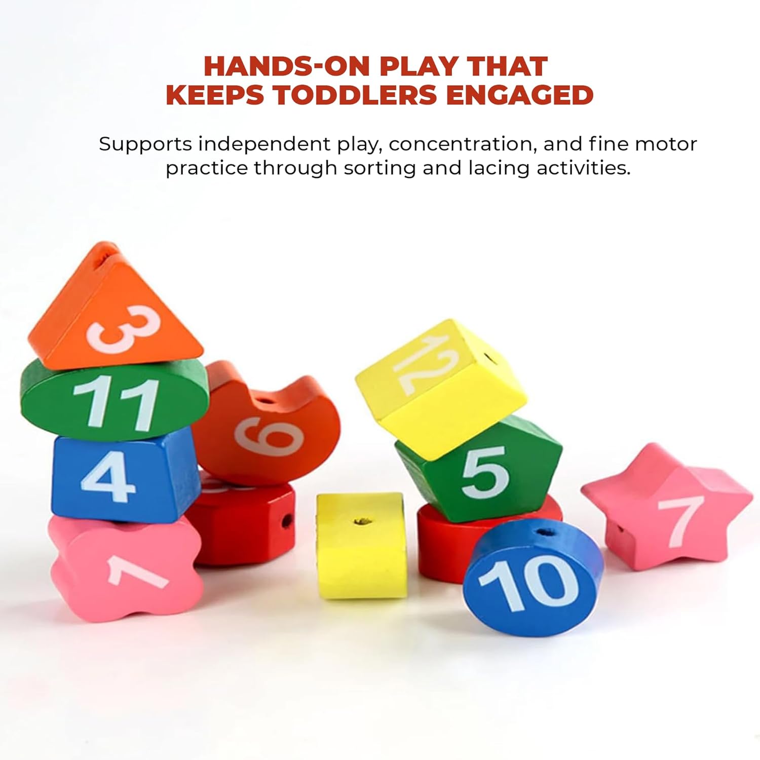 Wooden Shape Blocks – educational STEM toy for kids (view 5)
