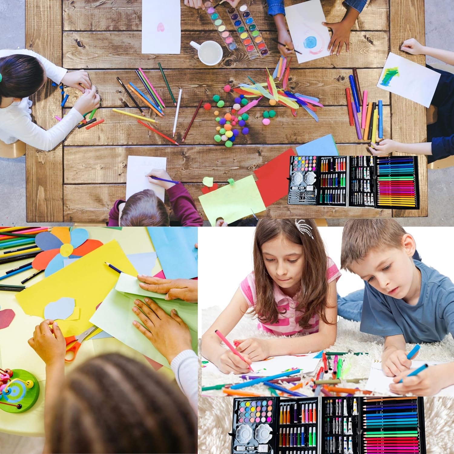 145-Piece Deluxe Art Set with Unicorn Carry Case – kids arts & crafts (view 5)