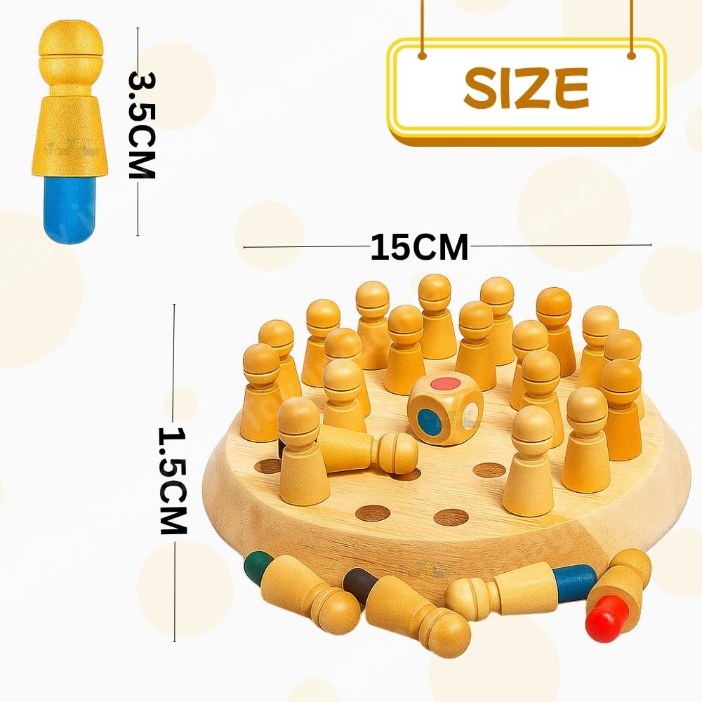 Wooden Memory Match Chess Game – kids puzzle & board game (view 5)