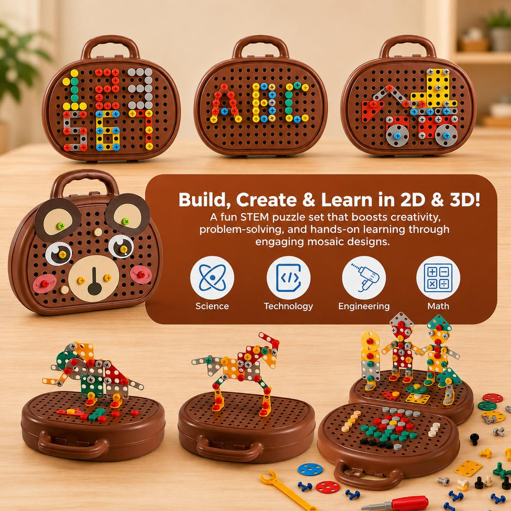 Kids Creative Tool Box Set with Electric Drill – educational STEM toy for kids (view 5)