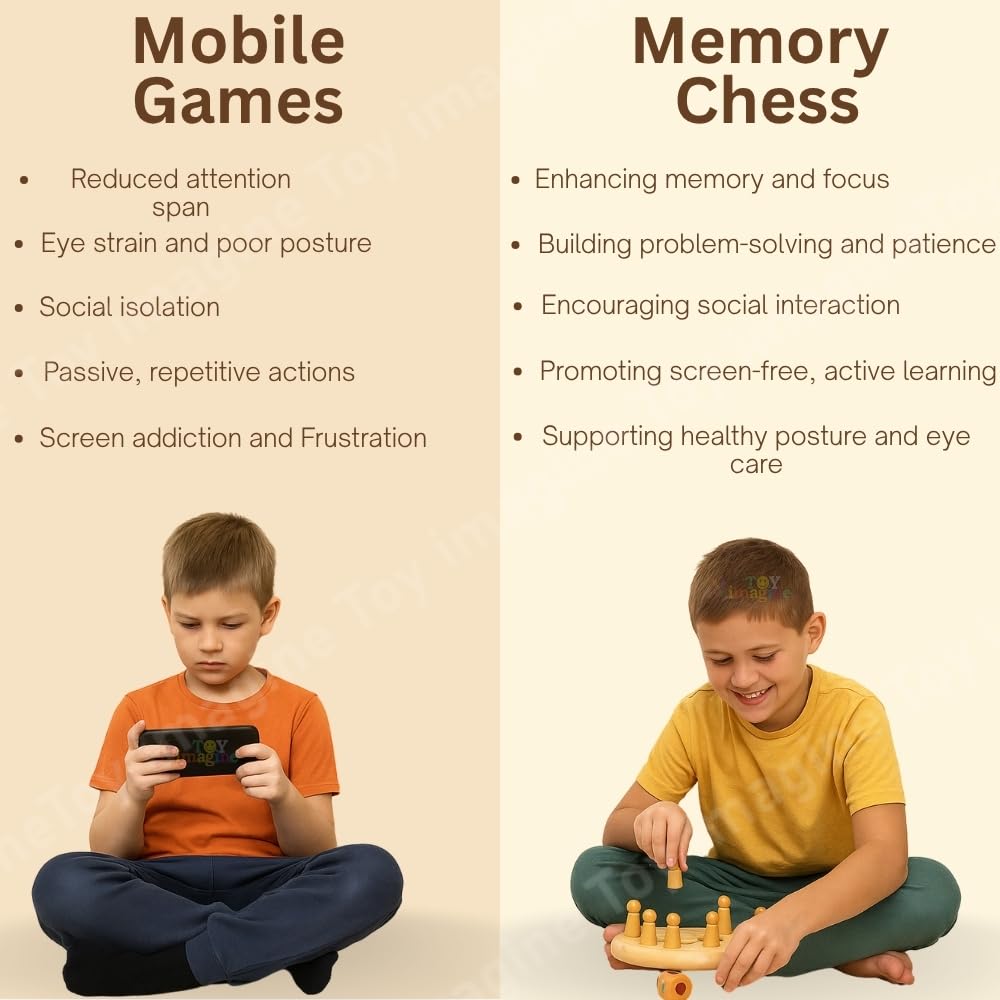 Wooden Memory Match Chess Game – kids puzzle & board game (view 6)