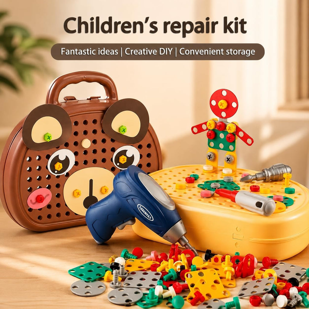 Kids Creative Tool Box Set with Electric Drill – educational STEM toy for kids (view 6)
