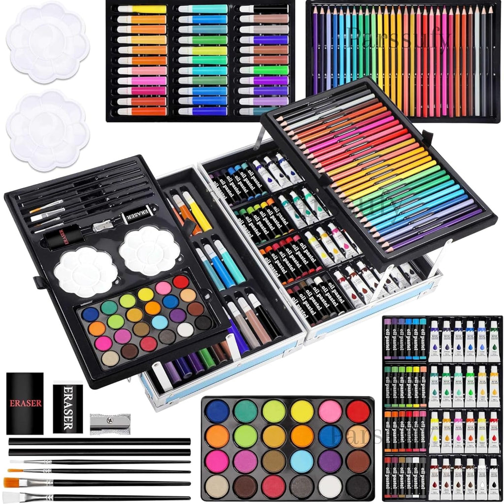 145-Piece Deluxe Art Set with Unicorn Carry Case – kids arts & crafts (view 7)