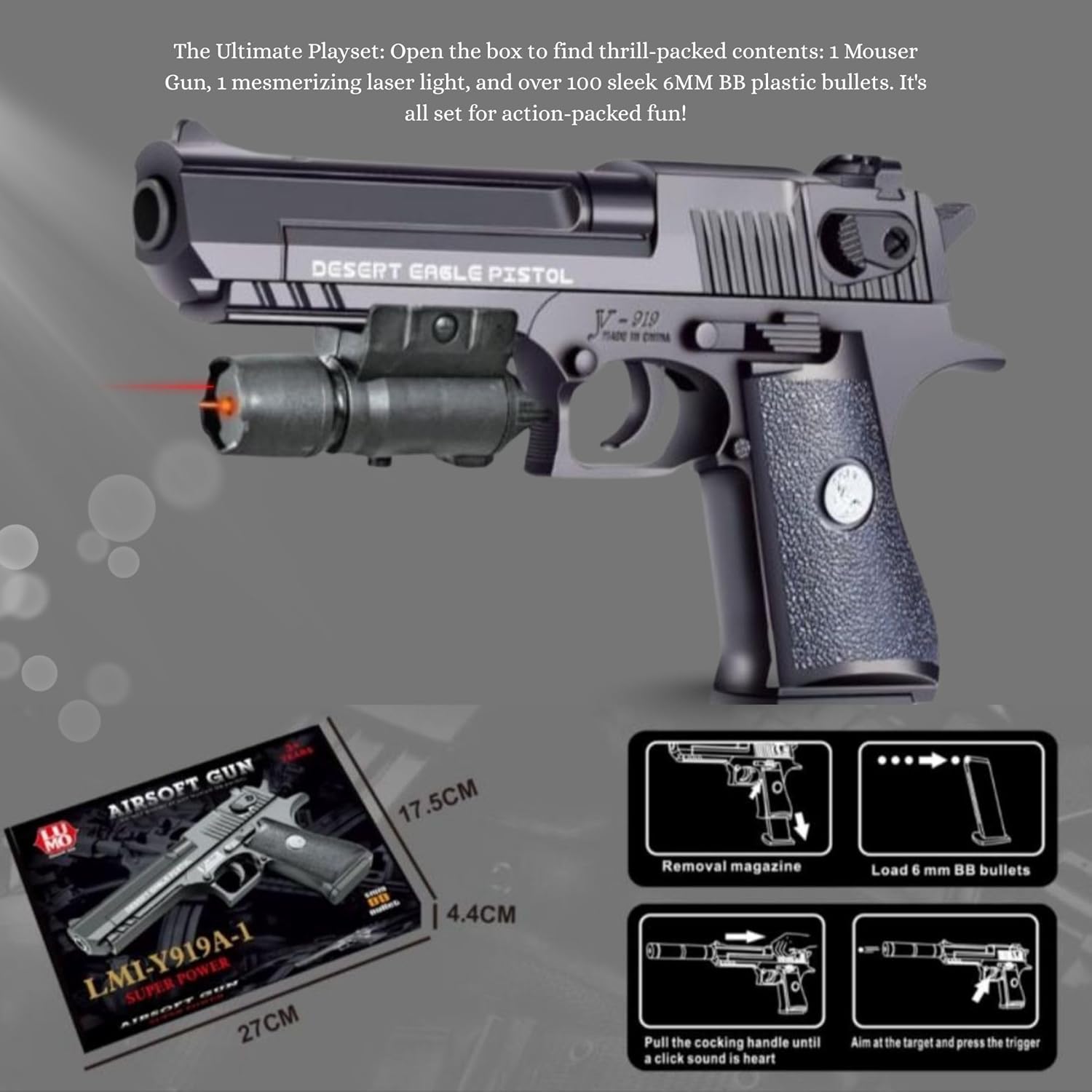 Toy Airsoft Pistol – fun play toy for kids (view 7)
