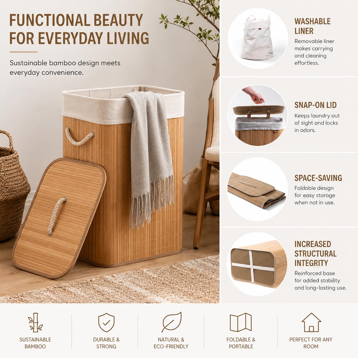 Premium Bamboo Toy Storage – nursery & comfort essential (view 7)