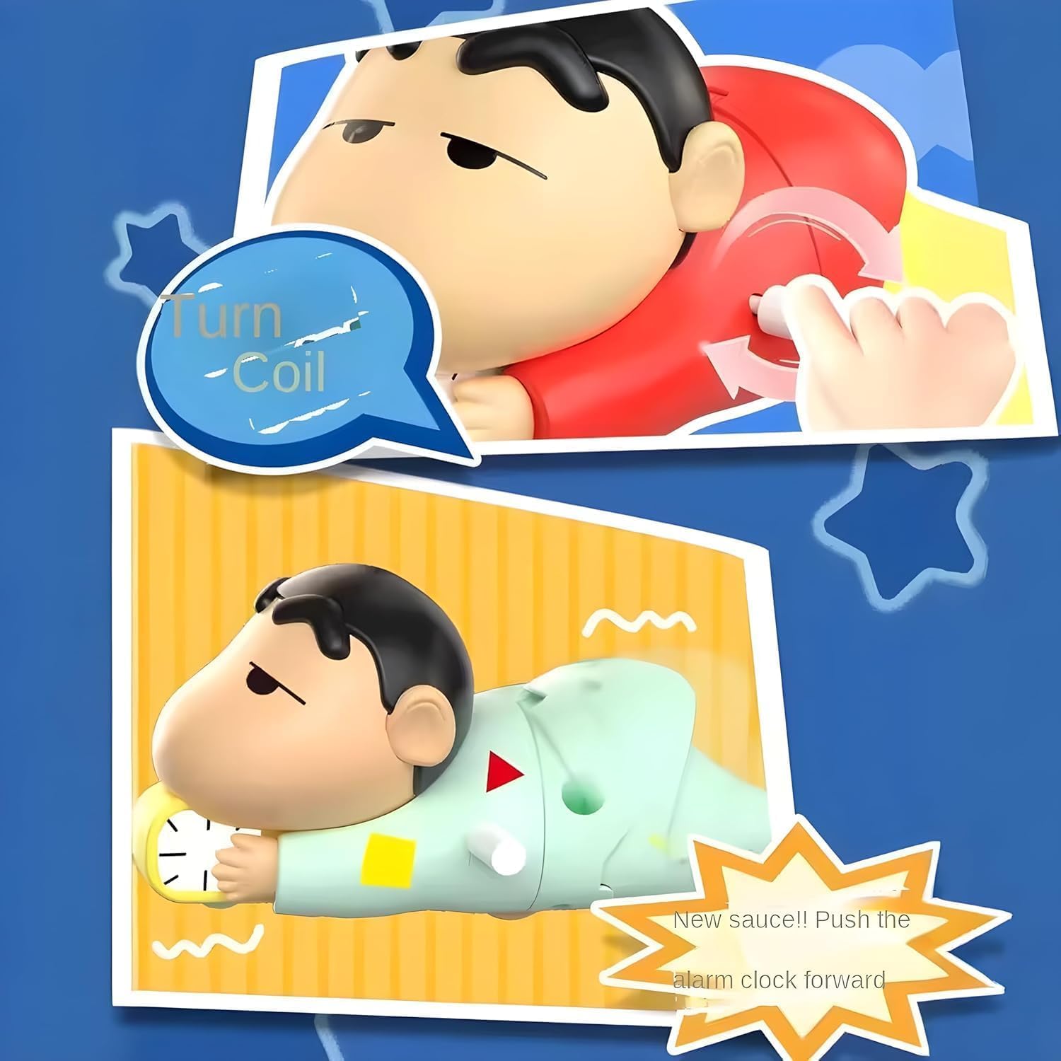 Sleeping Cartoon Boy Figurine – Car Dashboard & Desk Decor – fun toy for kids (view 7)
