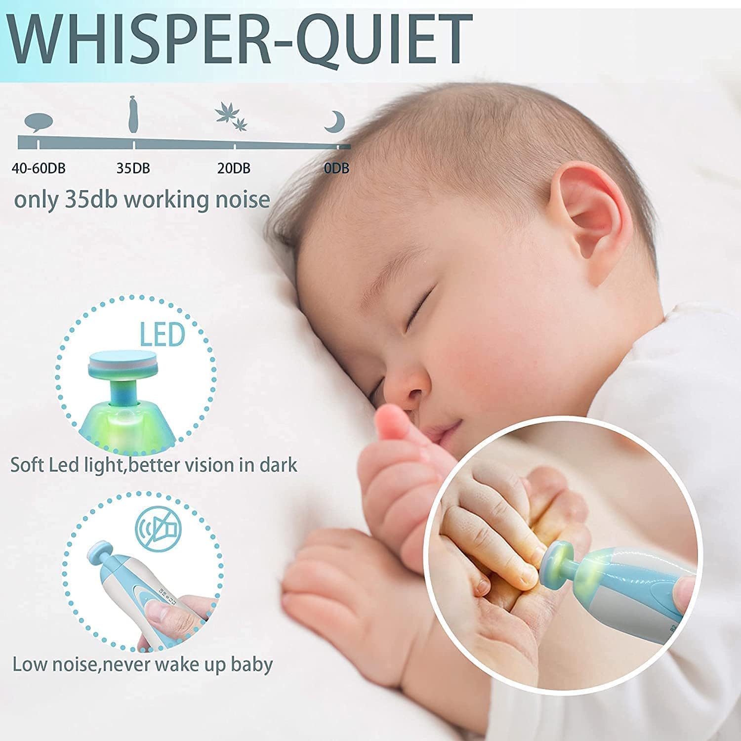 Electric Baby Nail Trimmer – safe, non-toxic baby essential (view 8)