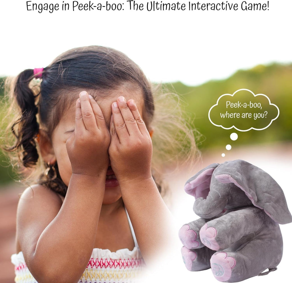 Peek-a-Boo Singing Elephant Plush – Flapping Ears Musical Toy – fun toy for kids (view 8)