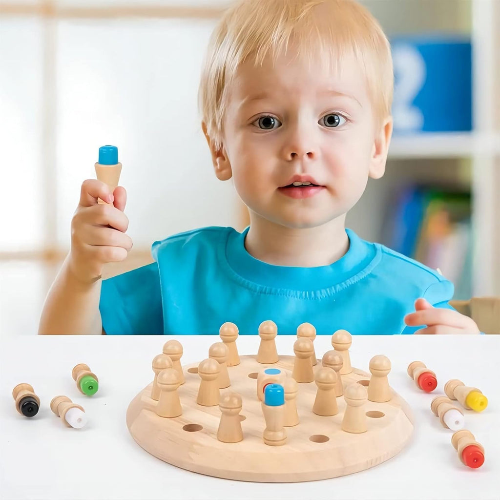 Wooden Memory Match Chess Game – kids puzzle & board game (view 8)