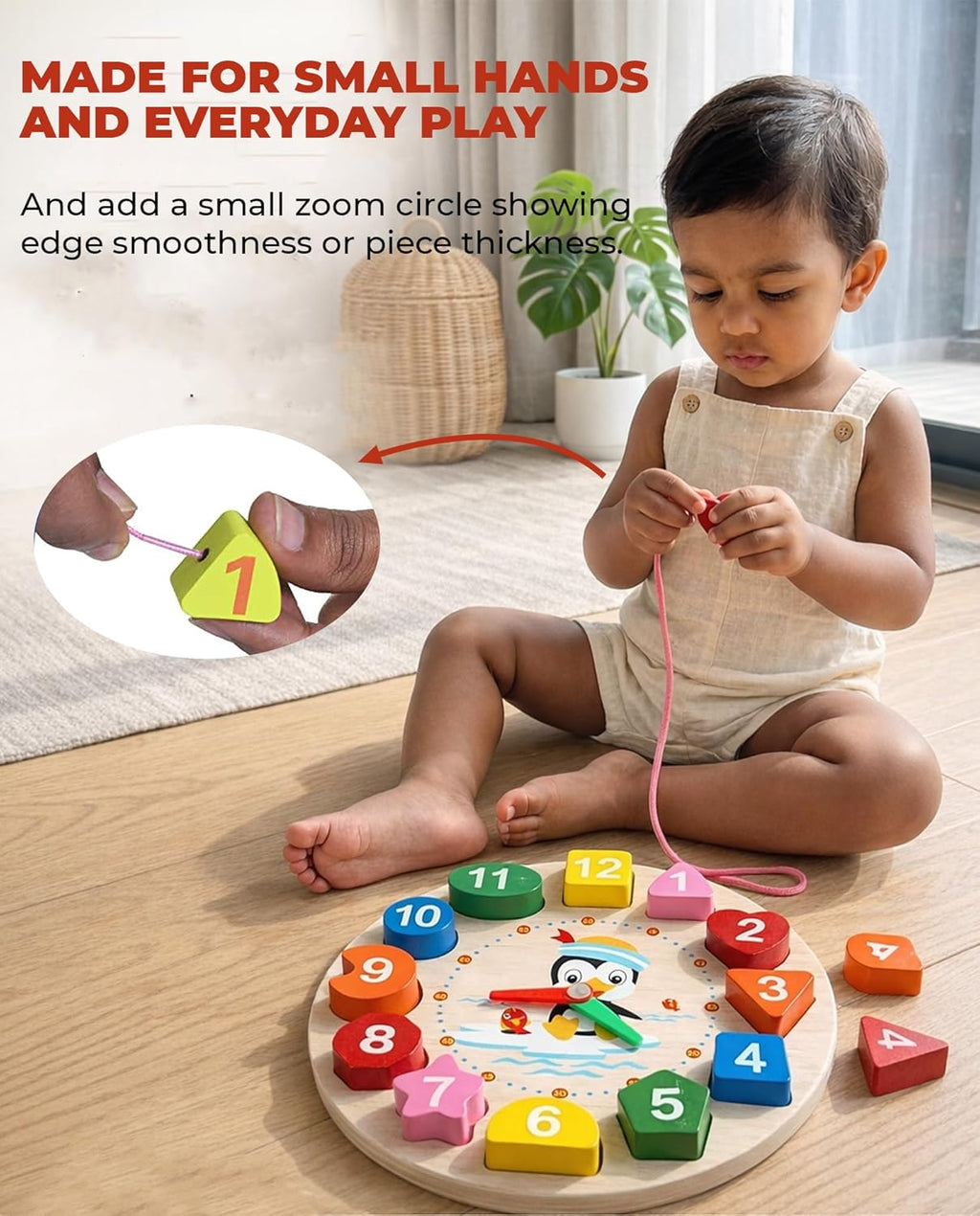 Wooden Shape Blocks – educational STEM toy for kids (view 7)